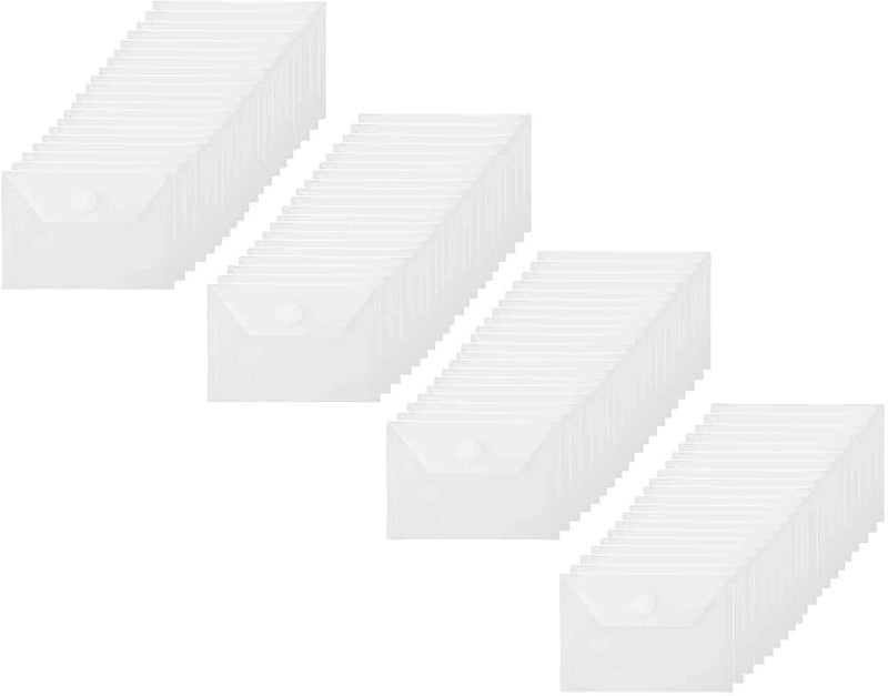 YESSART حافظات بلاستيكية 3x5 بإغلاق حلقة هوك - تخزين قسائم وإيصالات - 80 حزمة - Image 1